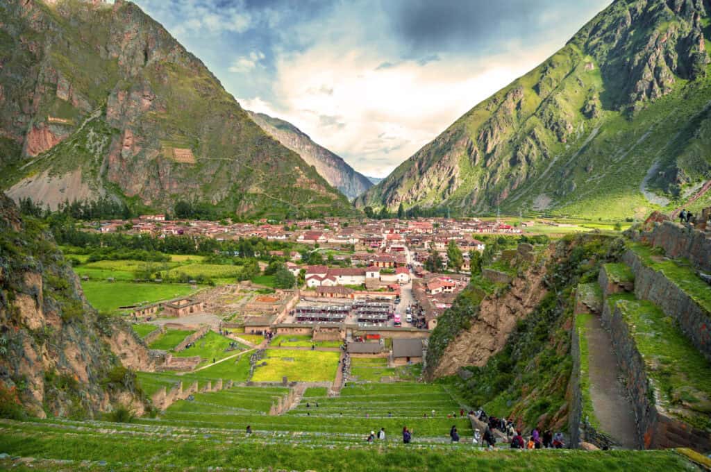 Ollantaytambo, old Inca fortress in the Sacred Valley
