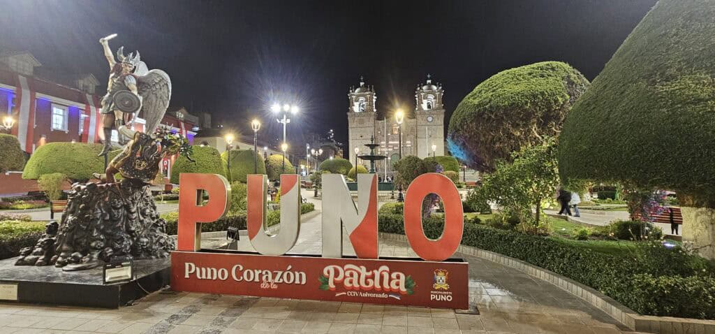 Main square of Puno Peru