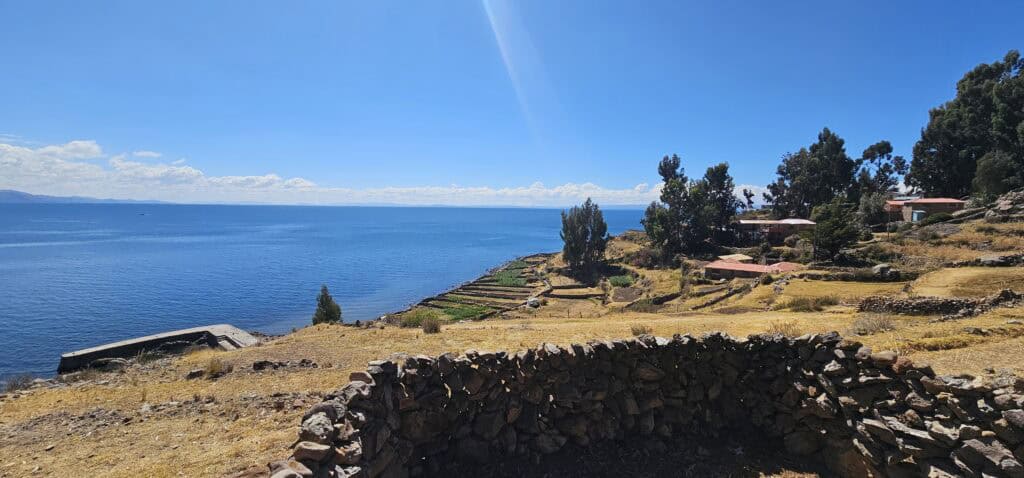 Taquile Island on Lake Titicaca near Puno Peru