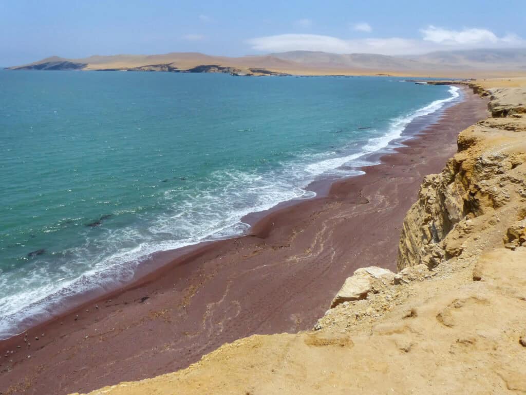 View of Paracas National Reserve in Peru