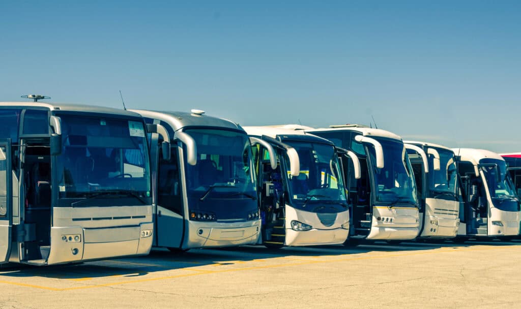 Busses at the Bus Terminal