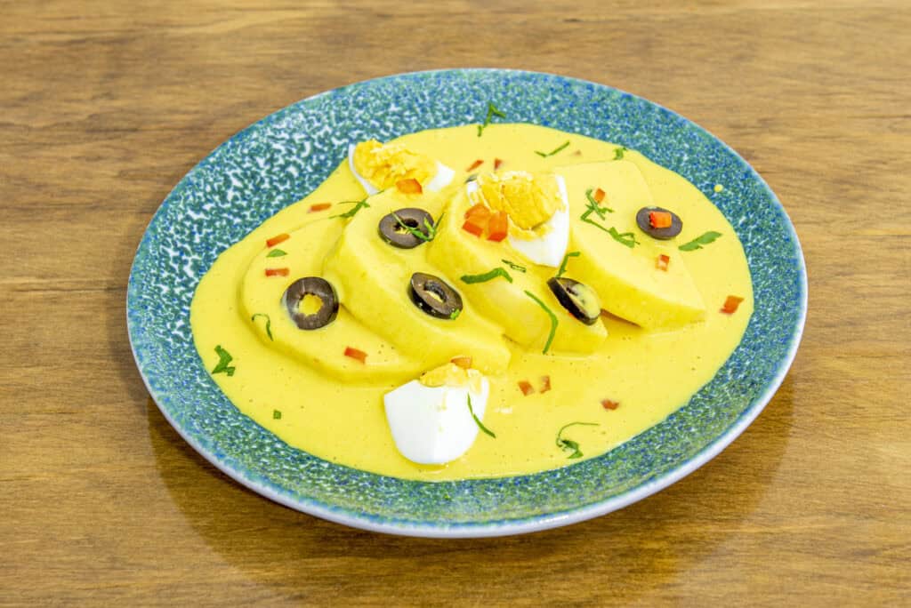 Papa a la Huancaína peruvian style dish